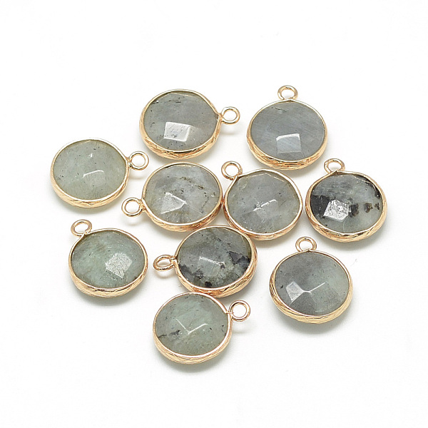 PandaHall Natural Labradorite Pendants, with Brass Findings, Faceted, Flat Round, Golden, Gray, 19~21x15~16x6~7mm, Hole: 2mm Labradorite...
PandaHall Natural Labradorite Pendants, with Brass Findings, Faceted, Flat Round, Golden, Gray, 19~21x15~16x6~7mm, Hole: 2mm Labradorite...