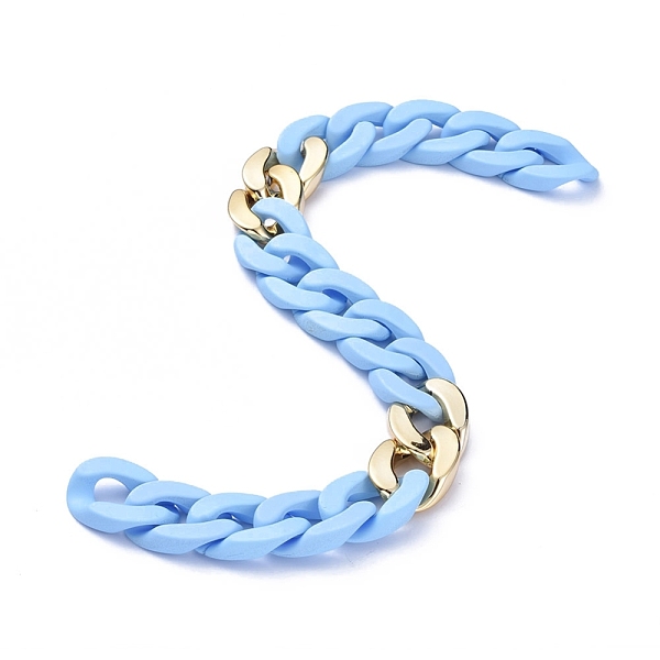 PandaHall Handmade Curb Chains, Cuban Link Chains, with Opaque Spray Painted Acrylic and CCB Plastic Linking Rings, for Jewelry Making..., Blue
PandaHall Handmade Curb Chains, Cuban Link Chains, with Opaque Spray Painted Acrylic and CCB Plastic Linking Rings, for Jewelry Making..., Blue