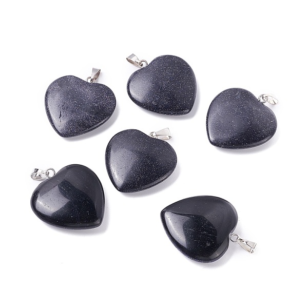 PandaHall Blue Goldstone Pendants, Heart, with Platinum Tone Brass Findings, Heart, 27~28x24.5~26x6~8.5mm, Hole: 2.4mm Blue Goldstone Heart
PandaHall Blue Goldstone Pendants, Heart, with Platinum Tone Brass Findings, Heart, 27~28x24.5~26x6~8.5mm, Hole: 2.4mm Blue Goldstone Heart