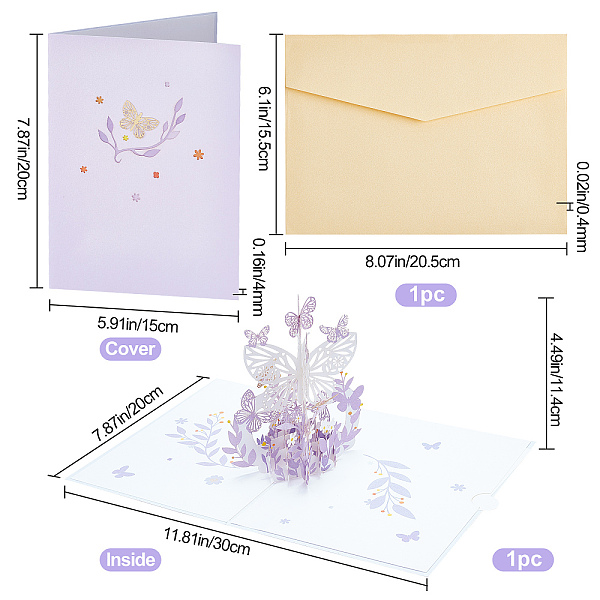 PandaHall CRASPIRE 3D Pop Up Birthday Card Purple Butterfly Greeting Card with Envelope, Mother's Day Card, Valentine's Day Card, Thank You...
PandaHall CRASPIRE 3D Pop Up Birthday Card Purple Butterfly Greeting Card with Envelope, Mother's Day Card, Valentine's Day Card, Thank You...