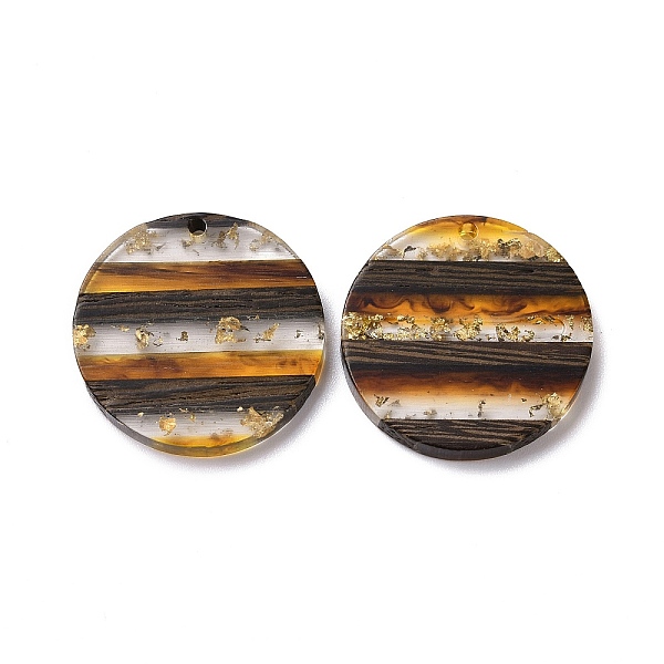 PandaHall Transparent Resin & Walnut Wood Pendants, with Gold Foil, Flat Round Charm, Gold, 30x3.5mm, Hole: 2mm Resin+Wood Flat Round Gold
PandaHall Transparent Resin & Walnut Wood Pendants, with Gold Foil, Flat Round Charm, Gold, 30x3.5mm, Hole: 2mm Resin+Wood Flat Round Gold