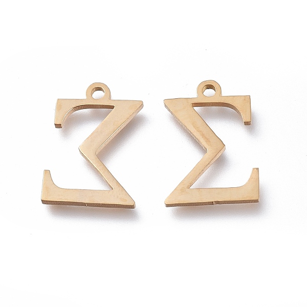 PandaHall 304 Stainless Steel Charms, Greek Alphabet, Golden, Letter.S, 14x10x1mm, Hole: 1.2mm 304 Stainless Steel Letter S
PandaHall 304 Stainless Steel Charms, Greek Alphabet, Golden, Letter.S, 14x10x1mm, Hole: 1.2mm 304 Stainless Steel Letter S