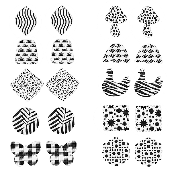 PandaHall SUPERFINDINGS 20Pcs 10 Style Mixed Pattern Opaque Acrylic Pendants, for DIY Earring Accessories, Mushroom & Trapezoid & Butterfly..., Black
PandaHall SUPERFINDINGS 20Pcs 10 Style Mixed Pattern Opaque Acrylic Pendants, for DIY Earring Accessories, Mushroom & Trapezoid & Butterfly..., Black