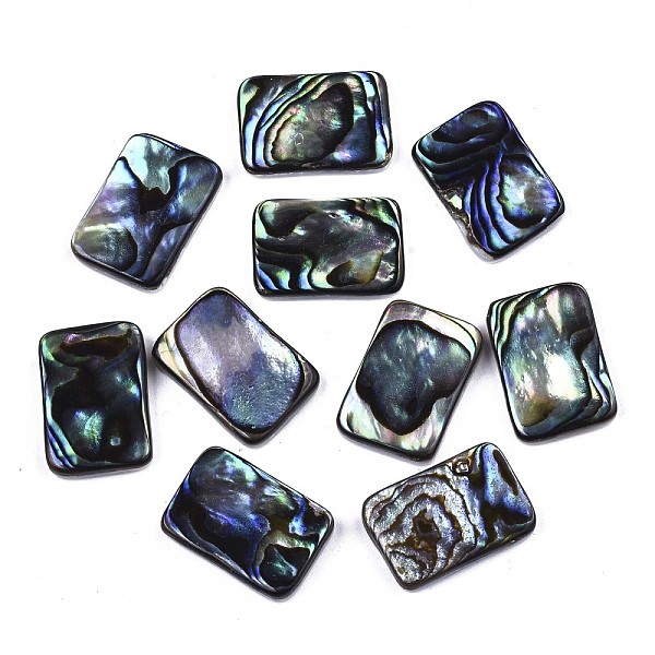 PandaHall Natural Abalone Shell/Paua Shell Cabochons, with Freshwater Shell, Rectangle, Colorful, 15x10x3mm Paua Shell Rectangle
PandaHall Natural Abalone Shell/Paua Shell Cabochons, with Freshwater Shell, Rectangle, Colorful, 15x10x3mm Paua Shell Rectangle