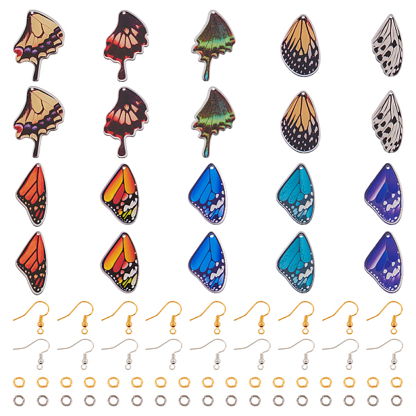 PandaHall DIY Butterfly Wing Earrings Making Kit, Including Plastic & Acrylic Pendant, Brass Jump Rings & Earring Hooks, Mixed Color..., Multicolor
PandaHall DIY Butterfly Wing Earrings Making Kit, Including Plastic & Acrylic Pendant, Brass Jump Rings & Earring Hooks, Mixed Color..., Multicolor