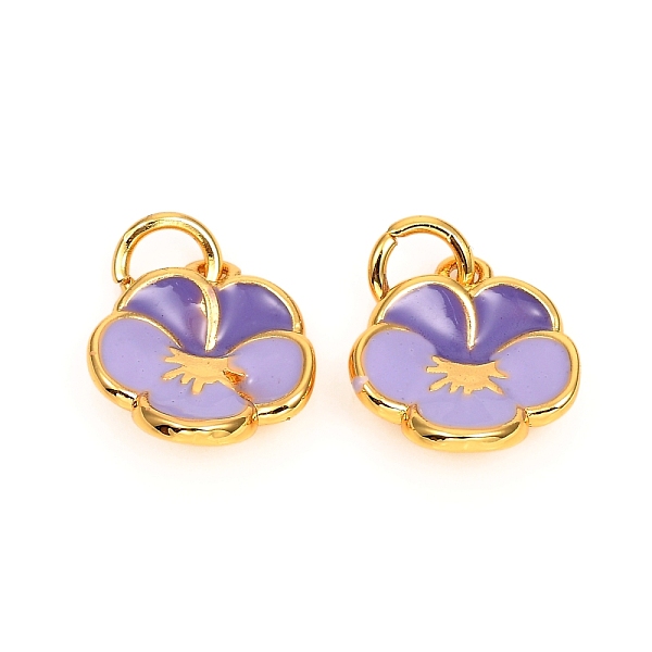 PandaHall Brass Enamel Charms, Long-Lasting Plated, Flower, Real 18K Gold Plated, Lilac, 12x10.5x3.5mm, Hole: 3mm Brass+Enamel Flower Purple
PandaHall Brass Enamel Charms, Long-Lasting Plated, Flower, Real 18K Gold Plated, Lilac, 12x10.5x3.5mm, Hole: 3mm Brass+Enamel Flower Purple