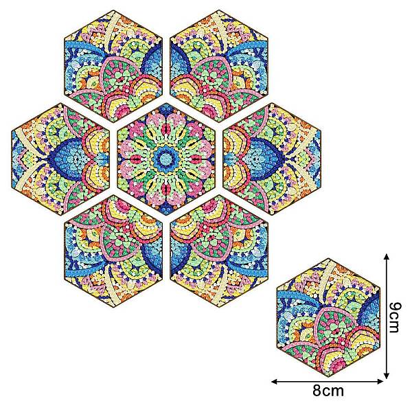 PandaHall DIY Cup Mats Diamond Painting Kits, Including Hexagon Coasters, Resin Rhinestones, Diamond Sticky Pen, Tray Plate and Glue Clay...
PandaHall DIY Cup Mats Diamond Painting Kits, Including Hexagon Coasters, Resin Rhinestones, Diamond Sticky Pen, Tray Plate and Glue Clay...