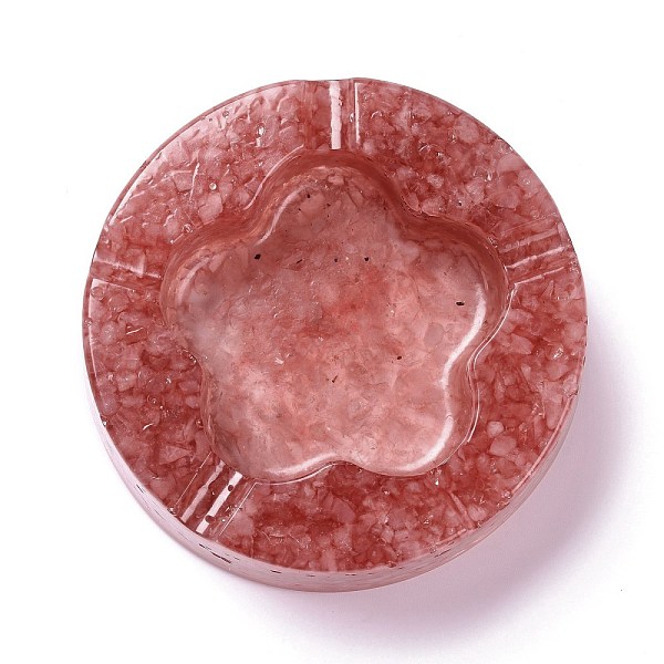 PandaHall Resin with Natural Rose Quartz Chip Stones Ashtray, Home OFFice Tabletop Decoration, Flat Round with Flower, 104x32mm, Inner...
PandaHall Resin with Natural Rose Quartz Chip Stones Ashtray, Home OFFice Tabletop Decoration, Flat Round with Flower, 104x32mm, Inner...
