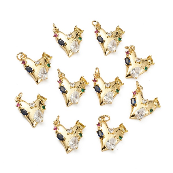 PandaHall Brass Micro Pave Colorful Cubic Zirconia Pendants, with Jump Ring, Long-Lasting Plated, Heart, Real 18K Gold Plated, 21x18x5.5mm...
PandaHall Brass Micro Pave Colorful Cubic Zirconia Pendants, with Jump Ring, Long-Lasting Plated, Heart, Real 18K Gold Plated, 21x18x5.5mm...