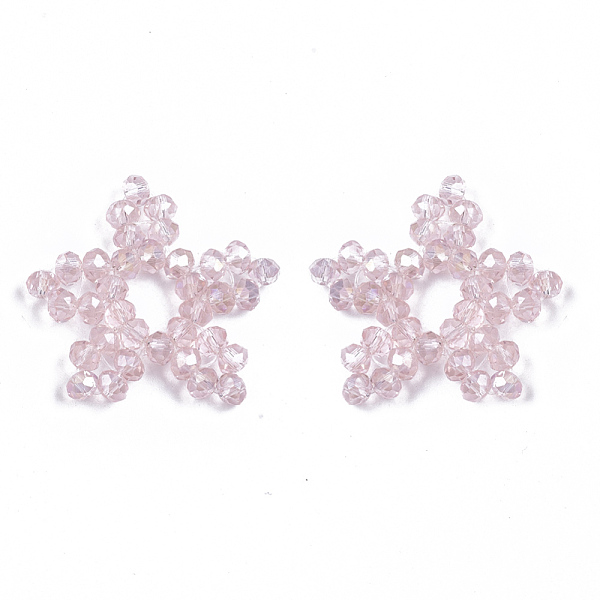 PandaHall Plating Acrylic Woven Beads, Cluster Beads, Star, Pearl Pink, 24.5x26x3.5mm, Hole: 5mm Acrylic Star Pink
PandaHall Plating Acrylic Woven Beads, Cluster Beads, Star, Pearl Pink, 24.5x26x3.5mm, Hole: 5mm Acrylic Star Pink