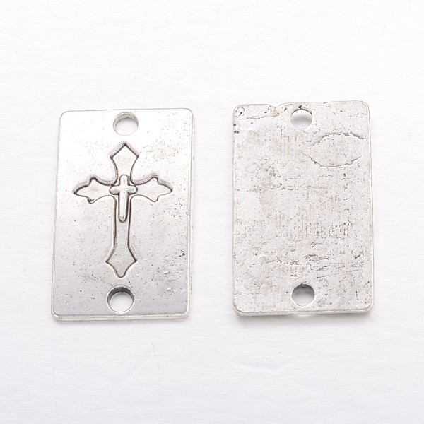 PandaHall Tibetan Style Links connectors, Cadmium Free & Nickel Free & Lead Free, Rectangle, Antique Silver, 27x16x1.5mm, Hole: 3mm Alloy...
PandaHall Tibetan Style Links connectors, Cadmium Free & Nickel Free & Lead Free, Rectangle, Antique Silver, 27x16x1.5mm, Hole: 3mm Alloy...