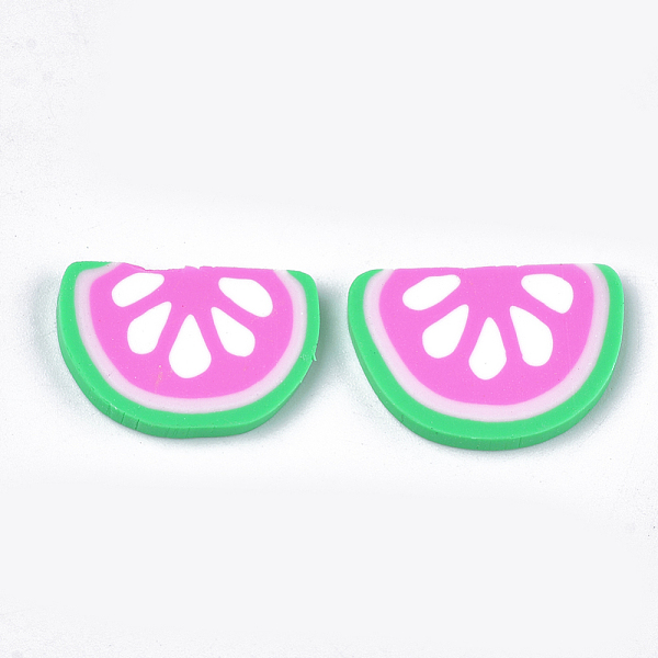 PandaHall Handmade Polymer Clay Cabochons, Watermelon, Pearl Pink, 14~16x20~22x2~3mm Polymer Clay Fruit
PandaHall Handmade Polymer Clay Cabochons, Watermelon, Pearl Pink, 14~16x20~22x2~3mm Polymer Clay Fruit