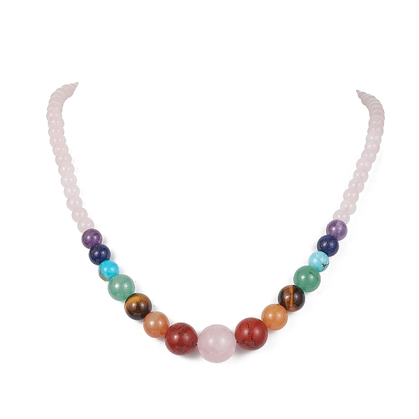 PandaHall Natural Mixed Gemstone Graduated Beaded Necklaces, Chakra Theme Necklace, 21.34 inch(54.2cm) Mixed Stone
PandaHall Natural Mixed Gemstone Graduated Beaded Necklaces, Chakra Theme Necklace, 21.34 inch(54.2cm) Mixed Stone