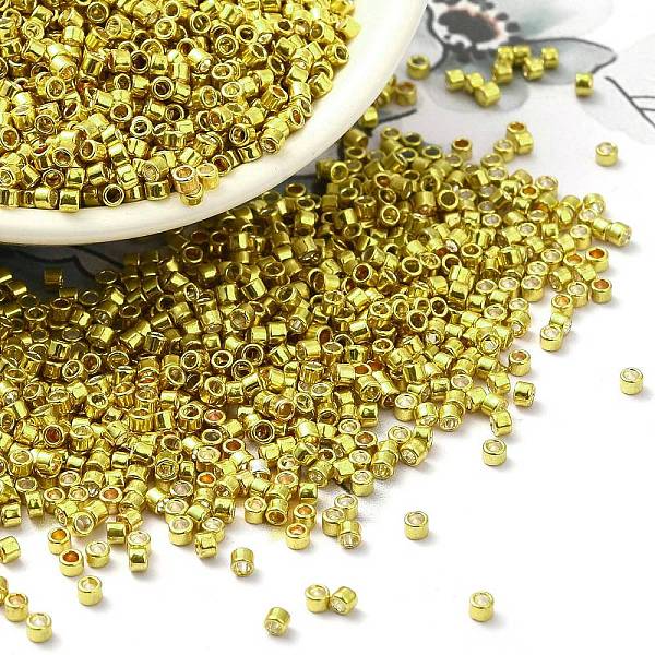 PandaHall Electroplate Glass Seed Beads, Metallic Colours, Cylinder, Golden Plated, 2x1.5mm, Hole: 1mm, about 6550pcs/50g Czech Glass
PandaHall Electroplate Glass Seed Beads, Metallic Colours, Cylinder, Golden Plated, 2x1.5mm, Hole: 1mm, about 6550pcs/50g Czech Glass