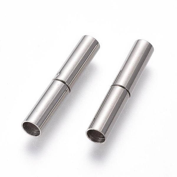 PandaHall 304 Stainless Steel Bayonet Clasps, Column, Stainless Steel Color, 18x4mm, Hole: 3mm 304 Stainless Steel
PandaHall 304 Stainless Steel Bayonet Clasps, Column, Stainless Steel Color, 18x4mm, Hole: 3mm 304 Stainless Steel
