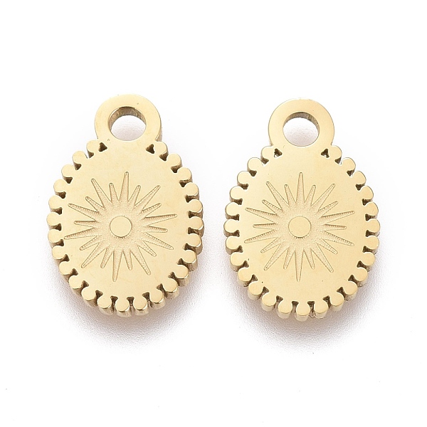 PandaHall Ion Plating(IP) 304 Stainless Steel Charms, Laser Cut, Oval with Star, Golden, 10x6.5x0.8mm, Hole: 1.5mm 304 Stainless Steel Oval
PandaHall Ion Plating(IP) 304 Stainless Steel Charms, Laser Cut, Oval with Star, Golden, 10x6.5x0.8mm, Hole: 1.5mm 304 Stainless Steel Oval