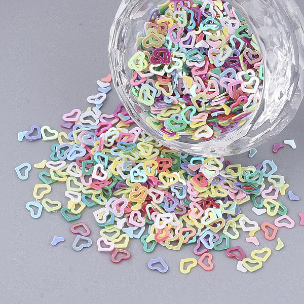 PandaHall Ornament Accessories, PVC Plastic Paillette/Sequins Beads, Heart, Mixed Color, 1.5~3x2.5~4x0.4mm PVC Heart Multicolor
PandaHall Ornament Accessories, PVC Plastic Paillette/Sequins Beads, Heart, Mixed Color, 1.5~3x2.5~4x0.4mm PVC Heart Multicolor