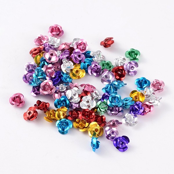PandaHall Aluminum Rose Flower, Tiny Metal Beads, Mixed Color, 9x5mm, Hole: 1mm, about 920~950pcs/bag Aluminum Flower Multicolor
PandaHall Aluminum Rose Flower, Tiny Metal Beads, Mixed Color, 9x5mm, Hole: 1mm, about 920~950pcs/bag Aluminum Flower Multicolor