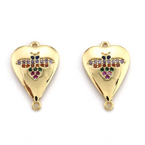 PandaHall Brass Micro Pave Cubic Zirconia Links, Long-Lasting Plated, Heart with Bee, Real 18K Gold Plated, Colorful, 22x15x2mm, Hole: 1.2mm...
PandaHall Brass Micro Pave Cubic Zirconia Links, Long-Lasting Plated, Heart with Bee, Real 18K Gold Plated, Colorful, 22x15x2mm, Hole: 1.2mm...