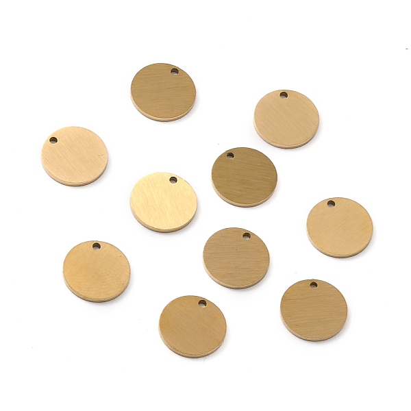 PandaHall Ion Plating(IP) 304 Stainless Steel Pendants, Double Side Drawbench, Stamping Blank Tag, Flat Round, Golden, 10x1mm, Hole: 1mm 304...
PandaHall Ion Plating(IP) 304 Stainless Steel Pendants, Double Side Drawbench, Stamping Blank Tag, Flat Round, Golden, 10x1mm, Hole: 1mm 304...