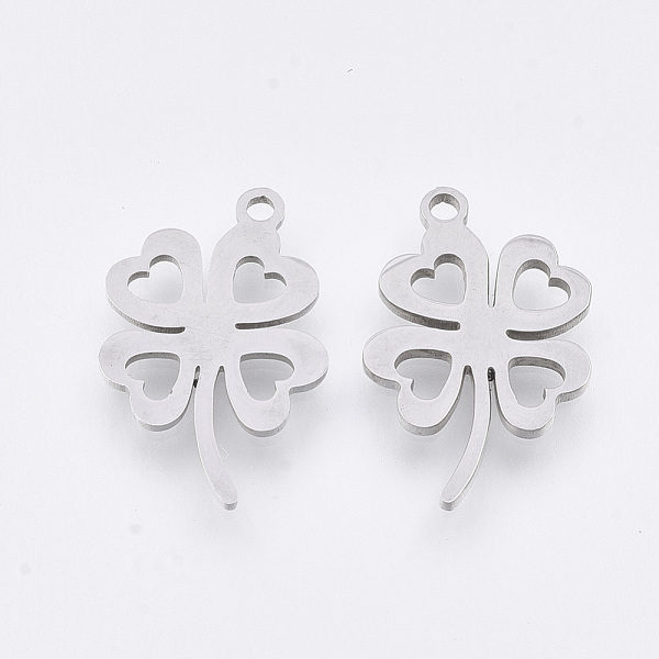 PandaHall 201 Stainless Steel Pendants, Laser Cut Pendants, Four Leaf Clover, Stainless Steel Color, 19x12x1mm, Hole: 1.4mm 201 Stainless...
PandaHall 201 Stainless Steel Pendants, Laser Cut Pendants, Four Leaf Clover, Stainless Steel Color, 19x12x1mm, Hole: 1.4mm 201 Stainless...