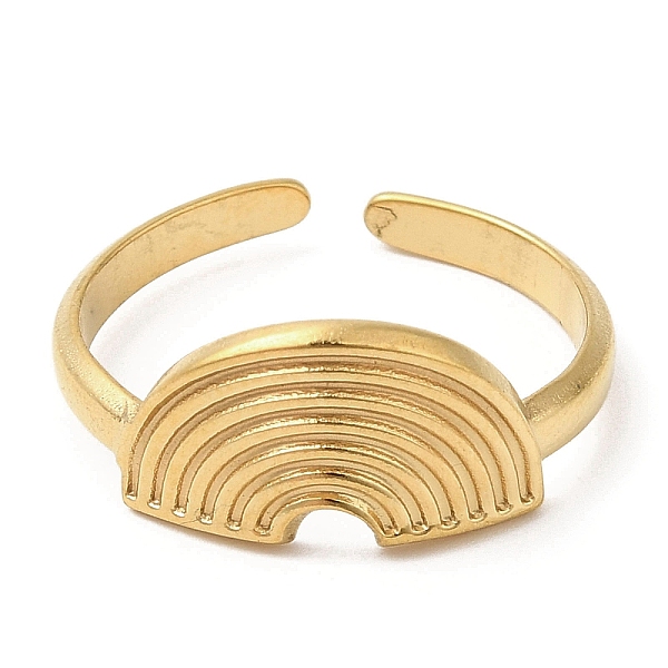 PandaHall 304 Stainless Steel Open Cuff Rings, Half Round, Golden, Inner Diameter: 17.8mm 304 Stainless Steel
PandaHall 304 Stainless Steel Open Cuff Rings, Half Round, Golden, Inner Diameter: 17.8mm 304 Stainless Steel