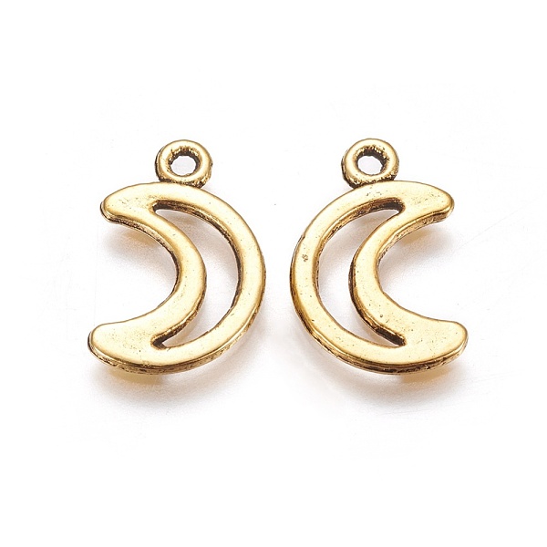 PandaHall Tibetan Style Alloy Pendants, Moon, Antique Golden, Lead Free & Cadmium Free, 17x11x1mm, Hole: 1.5mm Alloy Moon
PandaHall Tibetan Style Alloy Pendants, Moon, Antique Golden, Lead Free & Cadmium Free, 17x11x1mm, Hole: 1.5mm Alloy Moon