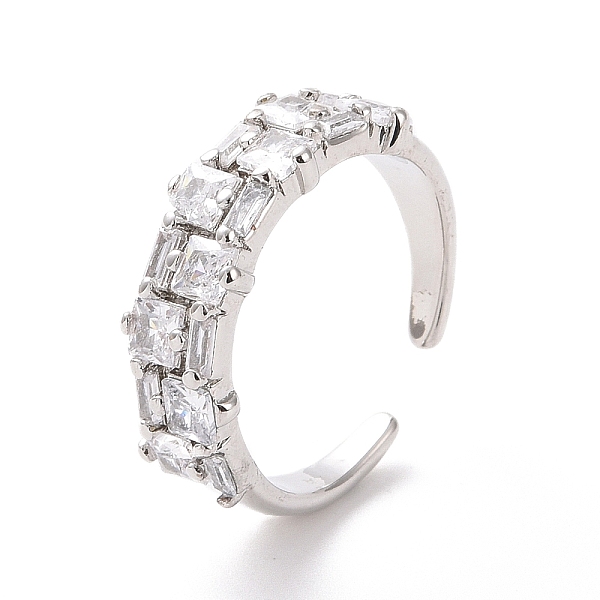 PandaHall Rectangle Cubic Zirconia Open Cuff Ring, Platinum Plated Brass Jewelry for Women, Cadmium Free & Nickel Free & Lead Free, Clear...
PandaHall Rectangle Cubic Zirconia Open Cuff Ring, Platinum Plated Brass Jewelry for Women, Cadmium Free & Nickel Free & Lead Free, Clear...