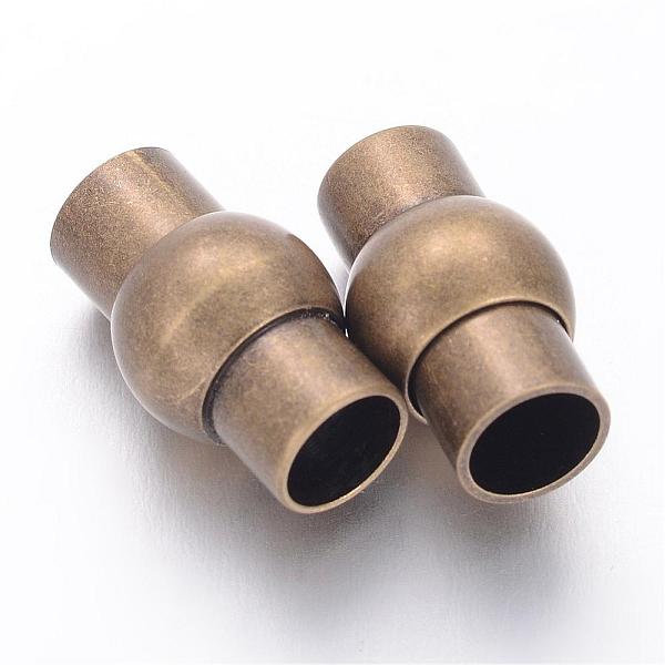 PandaHall Brass Magnetic Clasps with Glue-in Ends, Oval, Antique Bronze Color, 17x10mm, Hole: 6mm Brass Oval
PandaHall Brass Magnetic Clasps with Glue-in Ends, Oval, Antique Bronze Color, 17x10mm, Hole: 6mm Brass Oval