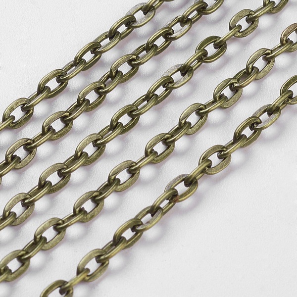 PandaHall Iron Cable Chains, Unwelded, with Spool, Flat Oval, Cadmium Free & Nickel Free & Lead Free, Antique Bronze, 5x3.3x0.9mm, about...
PandaHall Iron Cable Chains, Unwelded, with Spool, Flat Oval, Cadmium Free & Nickel Free & Lead Free, Antique Bronze, 5x3.3x0.9mm, about...