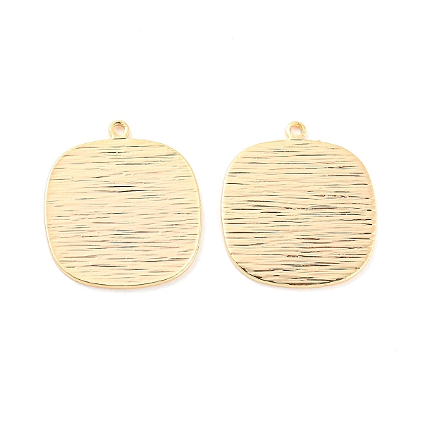 PandaHall Rack Plating Brass Pendants, Textured, Square Charm, Real 18K Gold Plated, 17.5x15.5x1mm, Hole: 1mm Brass Square
PandaHall Rack Plating Brass Pendants, Textured, Square Charm, Real 18K Gold Plated, 17.5x15.5x1mm, Hole: 1mm Brass Square