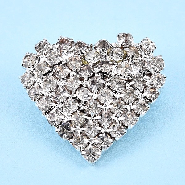 PandaHall Crystal Rhinestone Heart Lapel Pin, Creative Brass Badge for Backpack Clothes, Silver, 25.5x27x8.5mm, Pin: 0.6mm Brass Clear
PandaHall Crystal Rhinestone Heart Lapel Pin, Creative Brass Badge for Backpack Clothes, Silver, 25.5x27x8.5mm, Pin: 0.6mm Brass Clear