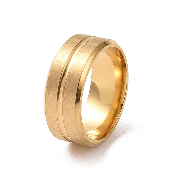 PandaHall 201 Stainless Steel Grooved Line Finger Ring for Women, Golden, Inner Diameter: 17mm 201 Stainless Steel
PandaHall 201 Stainless Steel Grooved Line Finger Ring for Women, Golden, Inner Diameter: 17mm 201 Stainless Steel