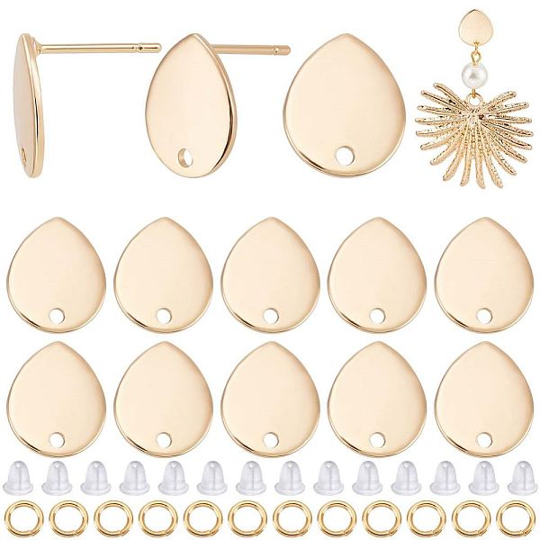 PandaHall CREATCABIN 20Pcs Brass Stud Earring Findings, with Holes, Teardrop, Nickel Free, with 20Pcs Jump Rings & 50Pcs Plastic Ear Nuts...
PandaHall CREATCABIN 20Pcs Brass Stud Earring Findings, with Holes, Teardrop, Nickel Free, with 20Pcs Jump Rings & 50Pcs Plastic Ear Nuts...