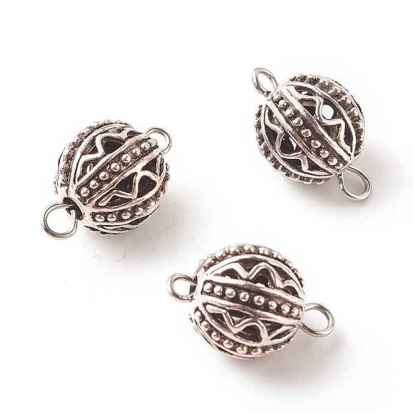PandaHall Tibetan Style Alloy Connector Charms, with 304 Stainless Steel Loops, Round, Antique Silver & Stainless Steel Color, 15.5x10mm...
PandaHall Tibetan Style Alloy Connector Charms, with 304 Stainless Steel Loops, Round, Antique Silver & Stainless Steel Color, 15.5x10mm...