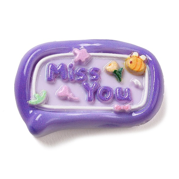 PandaHall Opaque Resin Cabochons, Miss You Word Cabochons, Rectangle, 21x31x7mm Resin Rectangle
PandaHall Opaque Resin Cabochons, Miss You Word Cabochons, Rectangle, 21x31x7mm Resin Rectangle