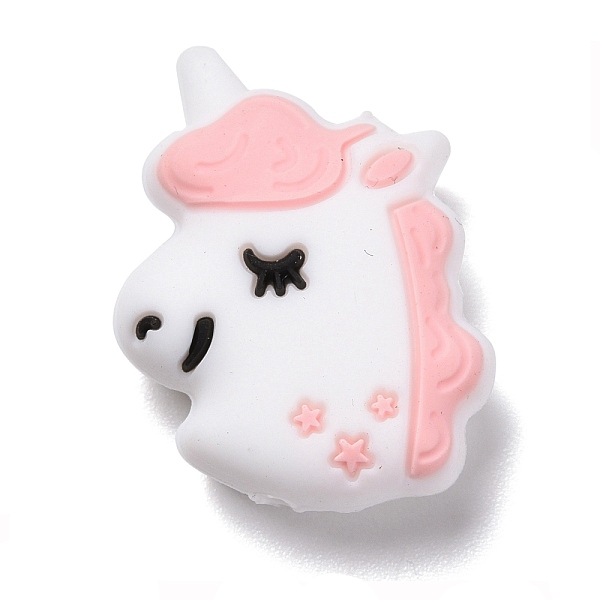 PandaHall Silicone Focal Beads, Unicorn, Pink, 27.5x22x10.5mm, Hole: 2.5mm Silicone Unicorn Pink
PandaHall Silicone Focal Beads, Unicorn, Pink, 27.5x22x10.5mm, Hole: 2.5mm Silicone Unicorn Pink