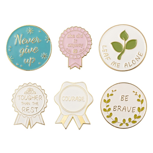 PandaHall 6Pcs 6 Style Alloy Enamel Brooches, Enamel Pin, Flat Round & Award Ribbon, Mixed Color, 30x23~24x10mm, Pin: 1.2mm, 1pc/style..., Multicolor
PandaHall 6Pcs 6 Style Alloy Enamel Brooches, Enamel Pin, Flat Round & Award Ribbon, Mixed Color, 30x23~24x10mm, Pin: 1.2mm, 1pc/style..., Multicolor