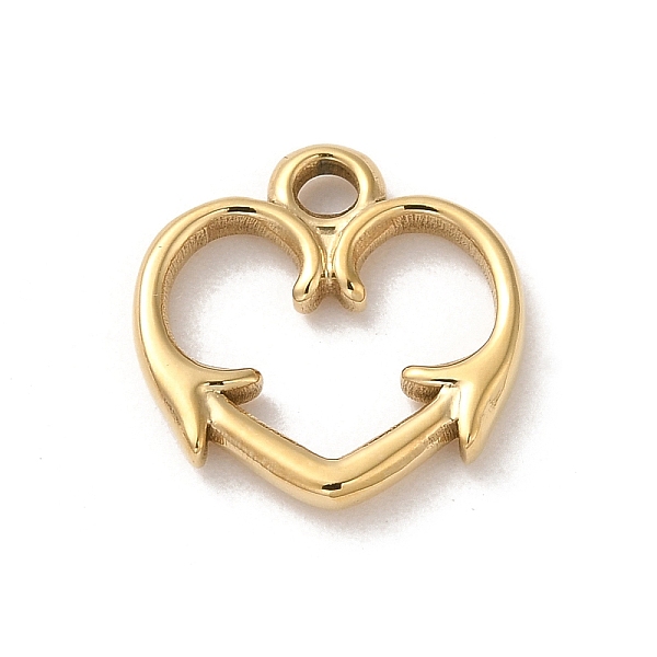 PandaHall 304 Stainless Steel Charms, Heart with Arrow Charm, Real 14K Gold Plated, 14x14x2mm, Hole: 1.8mm 304 Stainless Steel Heart
PandaHall 304 Stainless Steel Charms, Heart with Arrow Charm, Real 14K Gold Plated, 14x14x2mm, Hole: 1.8mm 304 Stainless Steel Heart