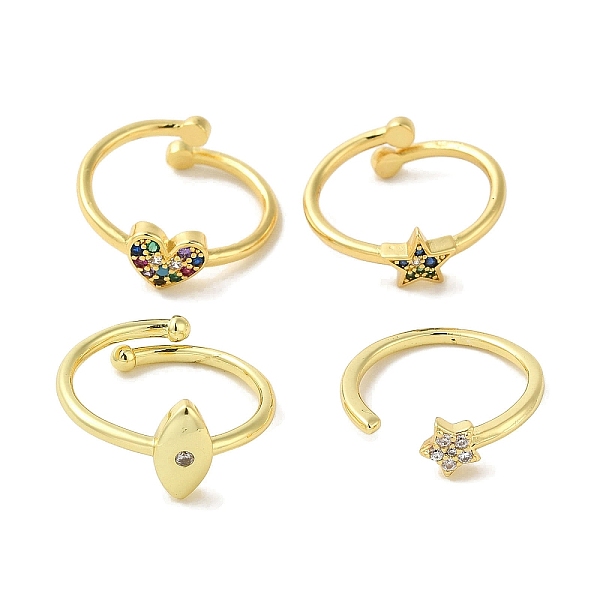 PandaHall Rack Plating Brass Micro Pave Cubic Zirconia Cuff Rings, Long-Lasting Plated, Lead Free & Cadmium Free, Mixed Color, Adjustable..., Multicolor
PandaHall Rack Plating Brass Micro Pave Cubic Zirconia Cuff Rings, Long-Lasting Plated, Lead Free & Cadmium Free, Mixed Color, Adjustable..., Multicolor