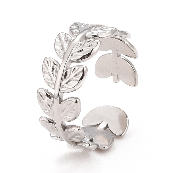PandaHall 304 Stainless Steel Leaf Wrap Open Cuff Ring for Women, Stainless Steel Color, US Size 7 3/4(17.9mm) 304 Stainless Steel
PandaHall 304 Stainless Steel Leaf Wrap Open Cuff Ring for Women, Stainless Steel Color, US Size 7 3/4(17.9mm) 304 Stainless Steel
