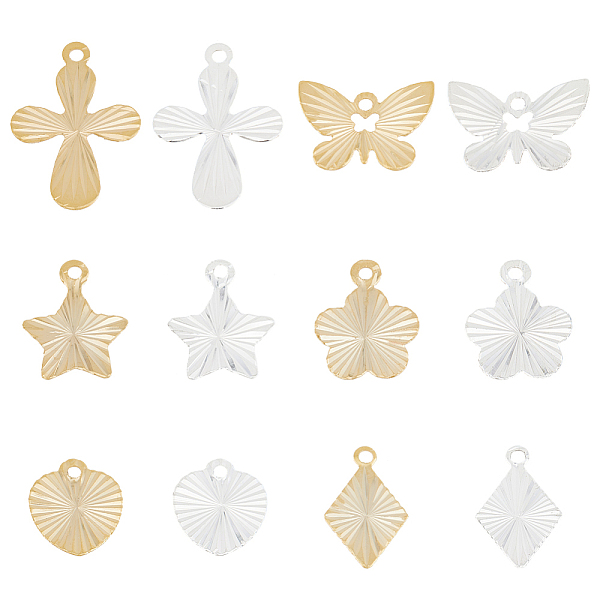 PandaHall SUPERFINDINGS 72Pcs 12 Style Brass Charms, Long-Lasting Plated, Rhombus & Heart & Butterfly & Flower & Star & Cross, Mixed Color...
PandaHall SUPERFINDINGS 72Pcs 12 Style Brass Charms, Long-Lasting Plated, Rhombus & Heart & Butterfly & Flower & Star & Cross, Mixed Color...