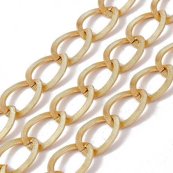 PandaHall Oval Oxidation Aluminum Curb Chains, Texture, Unwelded, with Spool, Golden, Link: 24.5x18.5x1mm, about 10m/roll Aluminum
PandaHall Oval Oxidation Aluminum Curb Chains, Texture, Unwelded, with Spool, Golden, Link: 24.5x18.5x1mm, about 10m/roll Aluminum