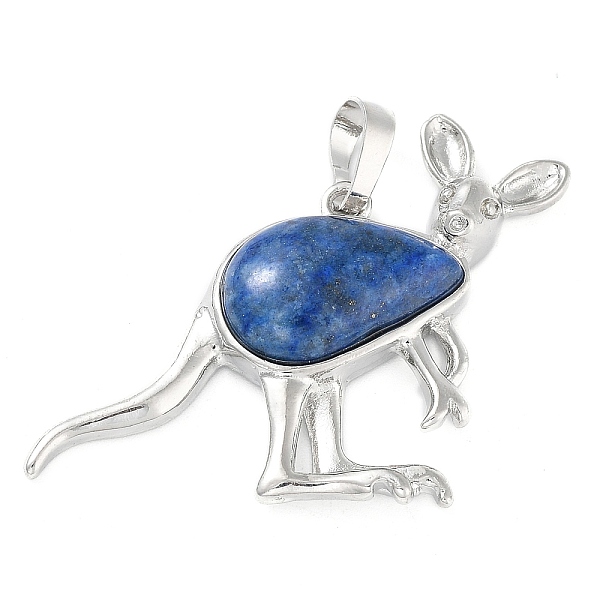 PandaHall Natural Lapis Lazuli Pendants, with Platinum Tone Brass Findings, Kangaroo, 34x48x6.5~7mm, Hole: 5.5x7mm Lapis Lazuli Other Animal
PandaHall Natural Lapis Lazuli Pendants, with Platinum Tone Brass Findings, Kangaroo, 34x48x6.5~7mm, Hole: 5.5x7mm Lapis Lazuli Other Animal