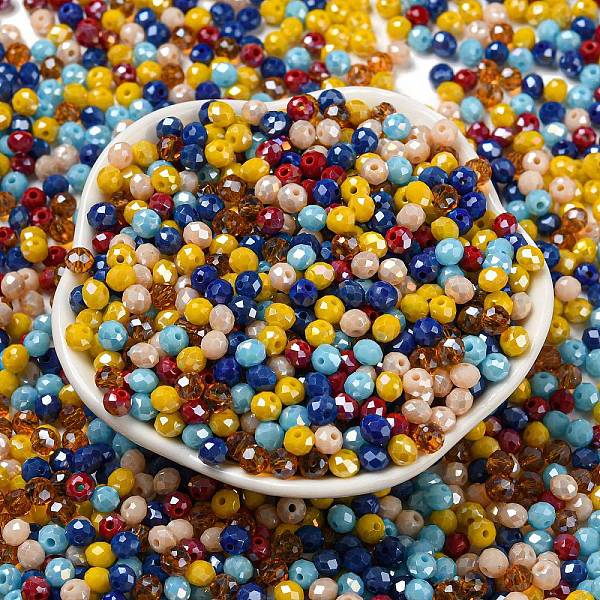 PandaHall Glass Beads, Faceted, Rondelle, Mixed Color, 4x3mm, Hole: 0.4mm, about 820pcs/60g Glass Rondelle Multicolor
PandaHall Glass Beads, Faceted, Rondelle, Mixed Color, 4x3mm, Hole: 0.4mm, about 820pcs/60g Glass Rondelle Multicolor