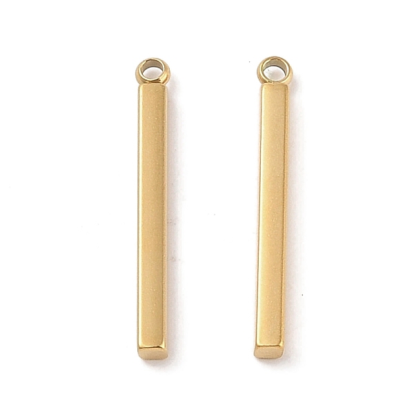 PandaHall Ion Plating(IP) 304 Stainless Steel Pendants, Cuboid/Bar Charm, Real 18K Gold Plated, 22.5x2.5x2mm, Hole: 1.4mm 304 Stainless...
PandaHall Ion Plating(IP) 304 Stainless Steel Pendants, Cuboid/Bar Charm, Real 18K Gold Plated, 22.5x2.5x2mm, Hole: 1.4mm 304 Stainless...