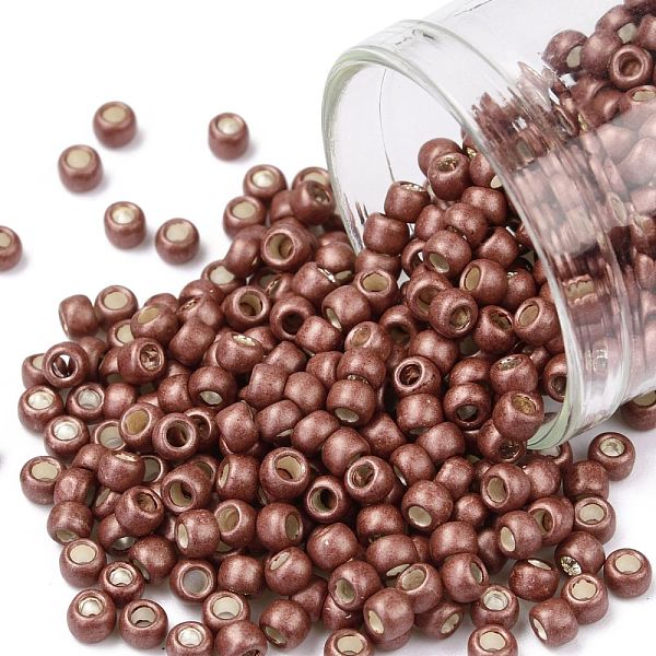 PandaHall TOHO Round Seed Beads, Japanese Seed Beads, Frosted, (564F) Matte Galvanized Cabernet, 8/0, 3mm, Hole: 1mm, about 1110pcs/50g..., Red
PandaHall TOHO Round Seed Beads, Japanese Seed Beads, Frosted, (564F) Matte Galvanized Cabernet, 8/0, 3mm, Hole: 1mm, about 1110pcs/50g..., Red