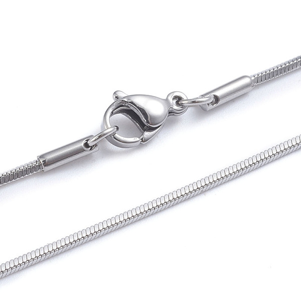 PandaHall 304 Stainless Steel Square Snake Chain Necklaces, with Lobster Claw Clasps, Stainless Steel Color, 27.55 inch(70cm), 1.2mm 304...
PandaHall 304 Stainless Steel Square Snake Chain Necklaces, with Lobster Claw Clasps, Stainless Steel Color, 27.55 inch(70cm), 1.2mm 304...