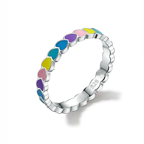 PandaHall Rhodium Plated 925 Sterling Silver Finger Rings, with Enamel, Platinum, US Size 7(17.3mm), 3mm Sterling Silver
PandaHall Rhodium Plated 925 Sterling Silver Finger Rings, with Enamel, Platinum, US Size 7(17.3mm), 3mm Sterling Silver