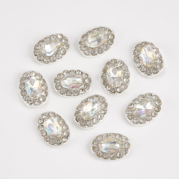 PandaHall Alloy Rhinestone Cabochons, Nail Art Decoration Accessories, Oval, Silver Color Plated, Crystal AB, 10x7x3.5mm Alloy+Rhinestone...
PandaHall Alloy Rhinestone Cabochons, Nail Art Decoration Accessories, Oval, Silver Color Plated, Crystal AB, 10x7x3.5mm Alloy+Rhinestone...